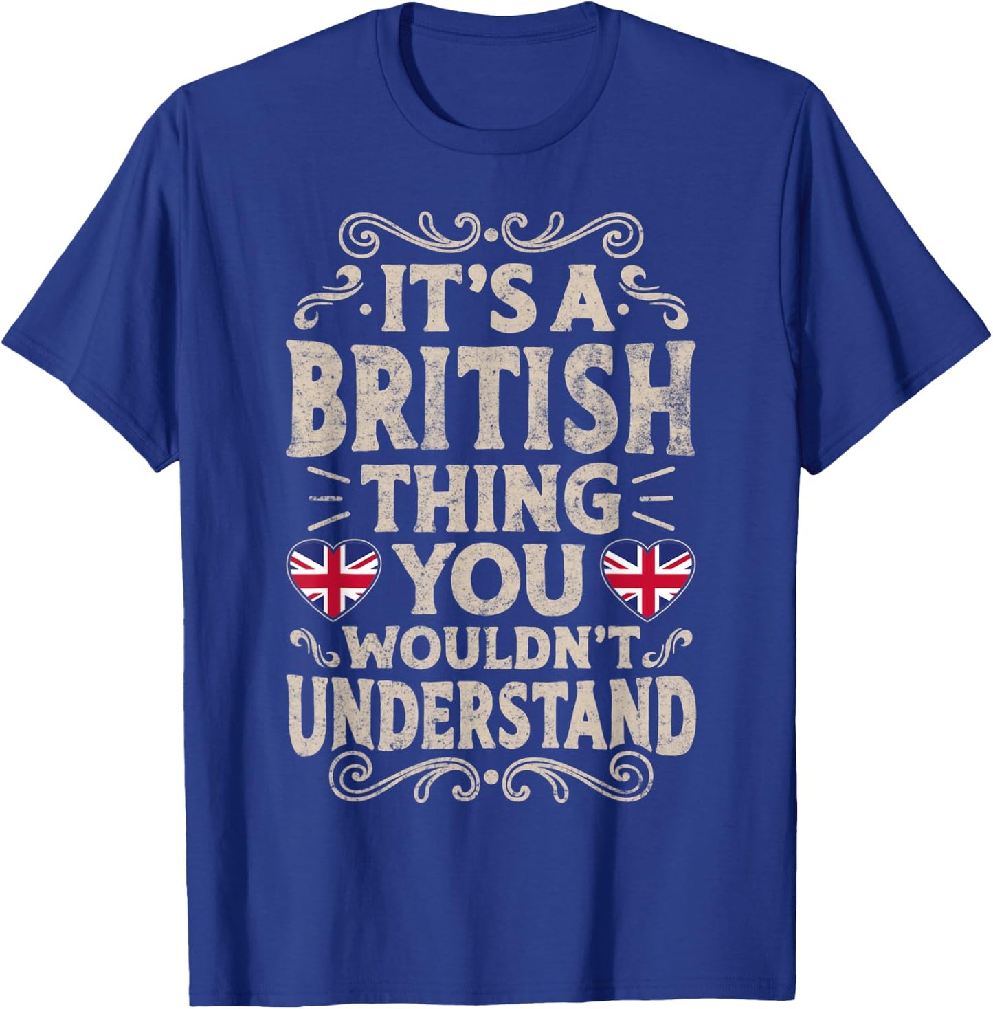 United Kingdom Flag Proud Britons Men & Women T-Shirt - T-Shirt | Royal