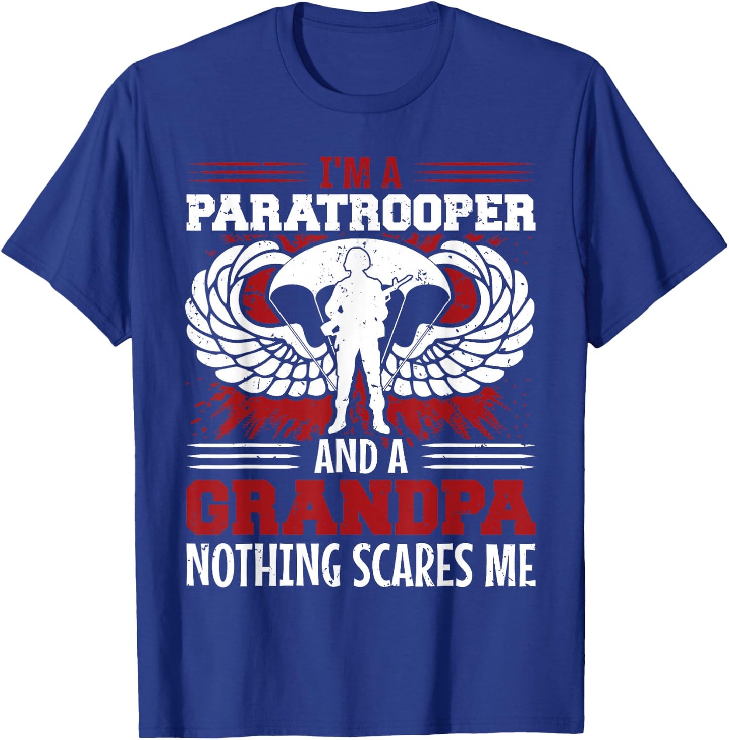 Airborne Paratrooper Military Soldier Army Parachute T-Shirt - T-Shirt | Royal