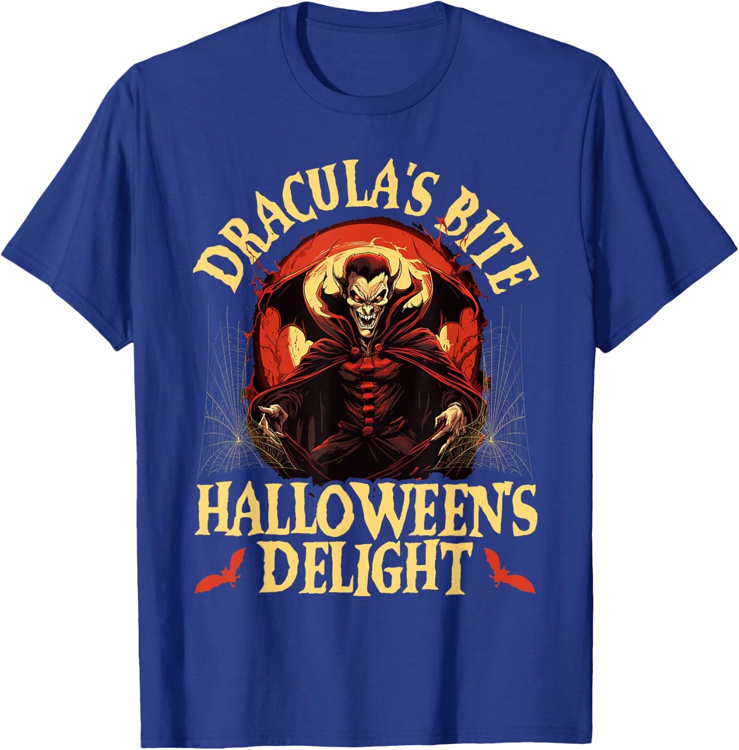 Dracula Halloween Scary Trick Or Treat Spooky Vampire T-Shirt - T-Shirt | Royal