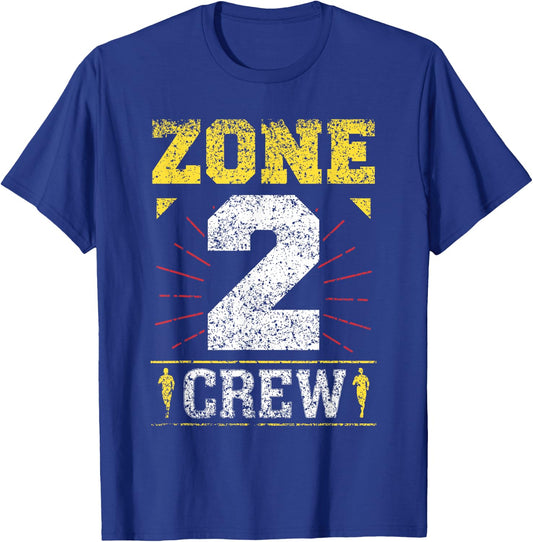 Zone 2 Crew Sport Fitness Training Cardio Zone 2 T-Shirt - T-Shirt | Royal