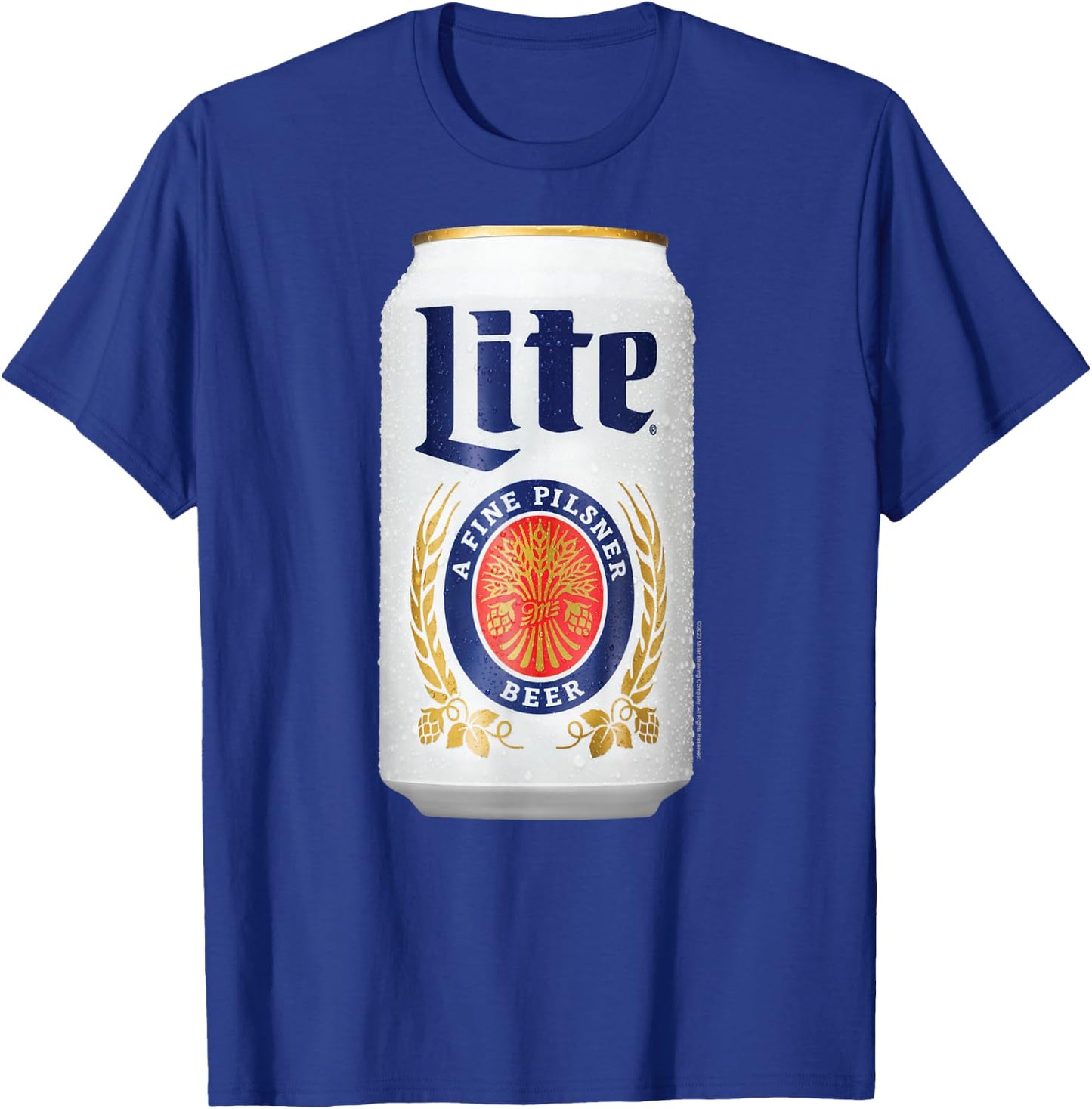 Miller Lite - Can T-Shirt - T-Shirt | Royal