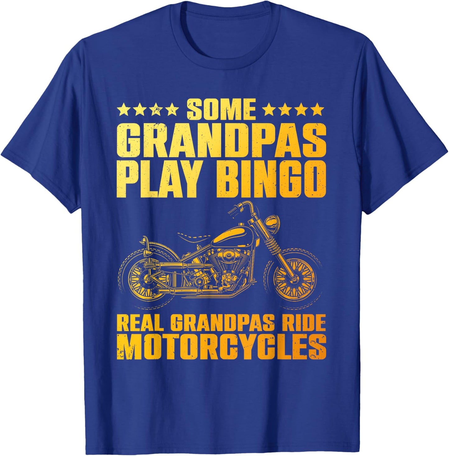 Funny Motorcycle For Grandpa Men Biker Motorcycle Rider T-Shirt - T-Shirt | Royal