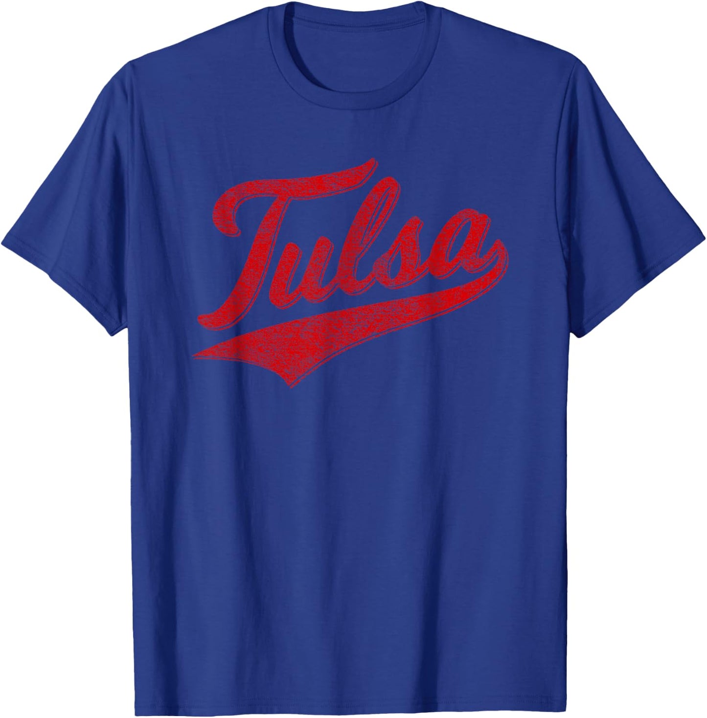 Tulsa Oklahoma Varsity Script Classic Sports Jersey Style T-Shirt - T-Shirt | Royal