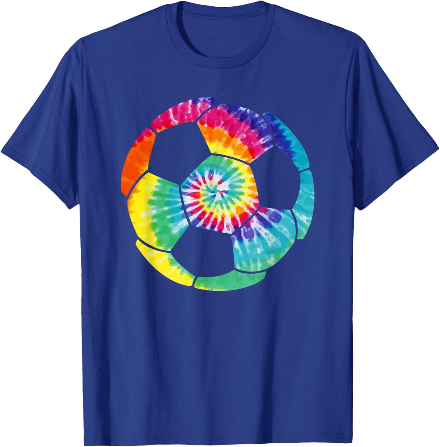 Soccer Tie Dye Rainbow Gift T-Shirt - T-Shirt | Royal