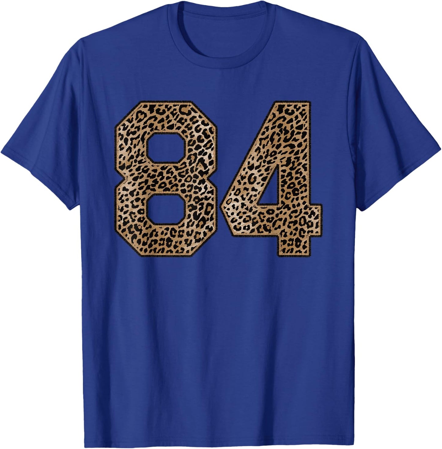 Leopard Number 84 Athlete Sports Jersey Supporter Fanwear T-Shirt - T-Shirt | Royal