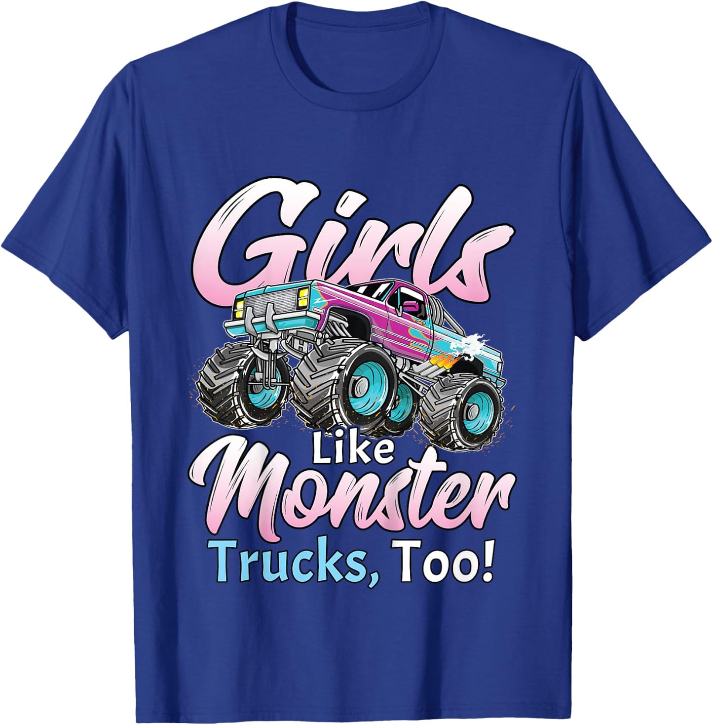 Monster Truck Unicorn Birthday Party Monster Truck Girl T-Shirt - T-Shirt | Royal