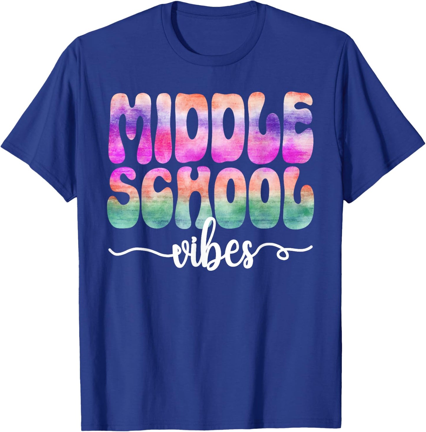 Hello Middle School Vibes Back To School Middle School Squad T-Shirt - T-Shirt | Royal