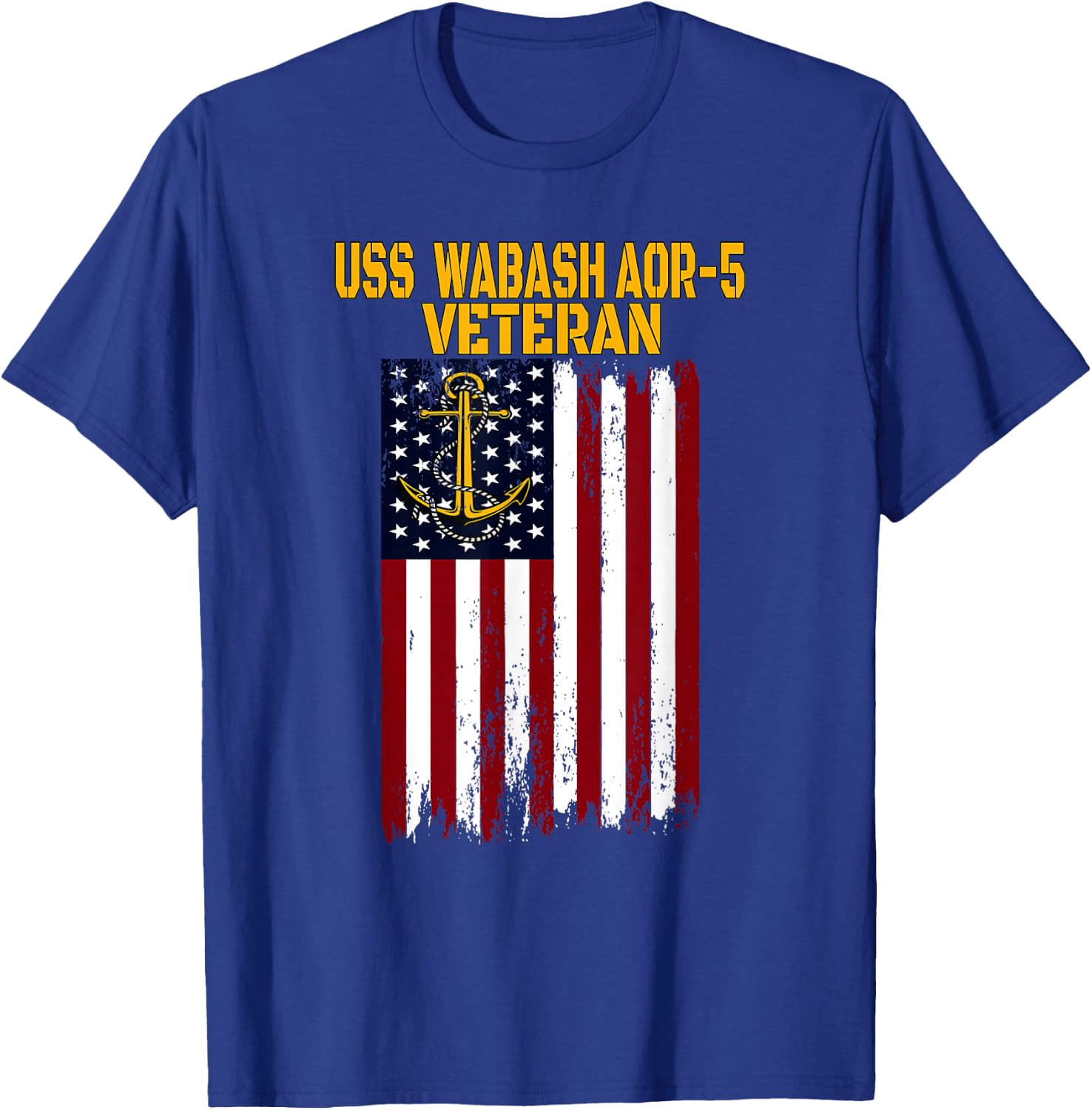 USS Wabash AOR-5 Replenishment Oiler Ship Veterans Day T-Shirt - T-Shirt | Royal