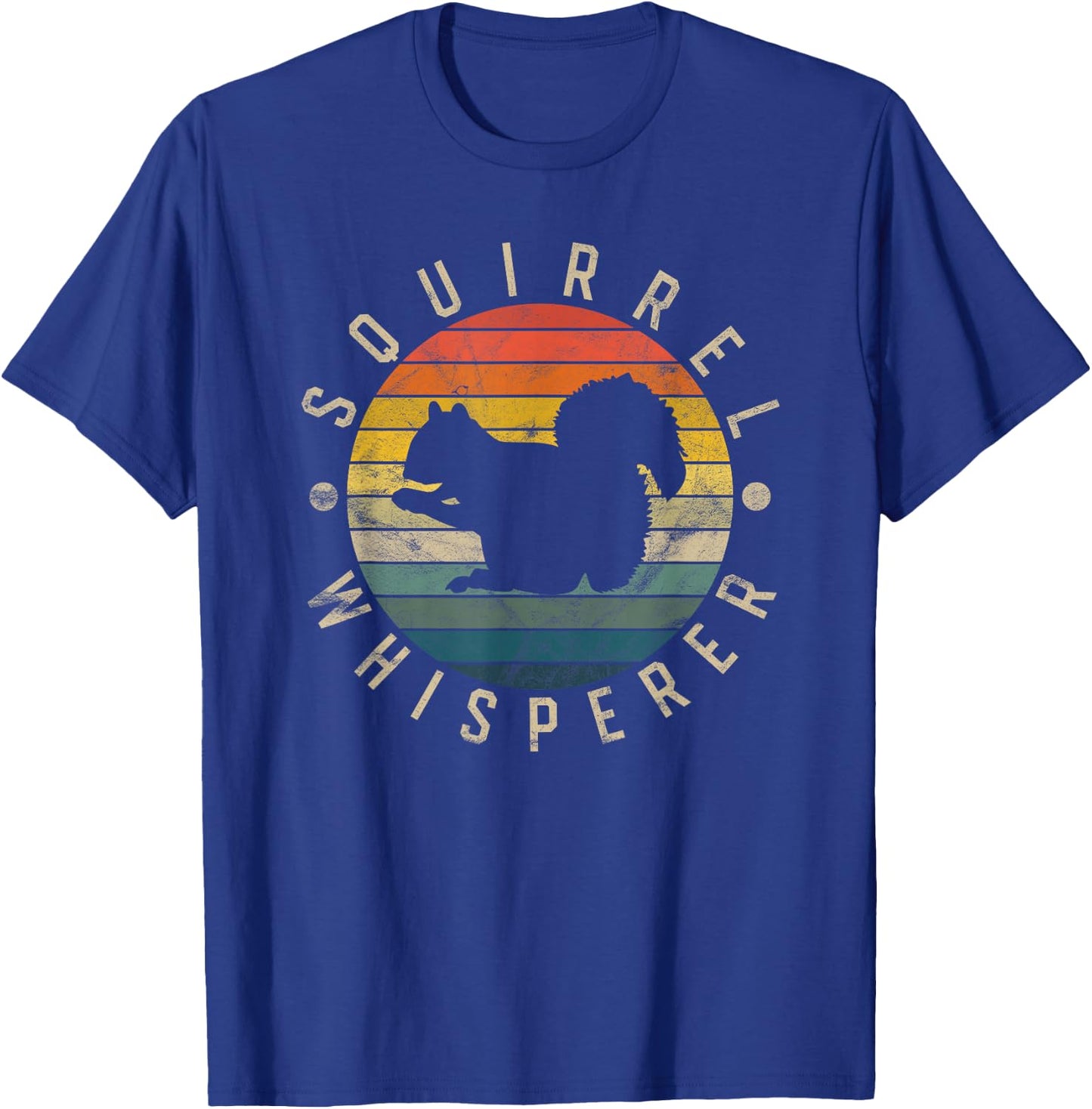 Squirrel Whisperer Vintage Sunset Cute Women's Squirrel T-Shirt - T-Shirt | Royal