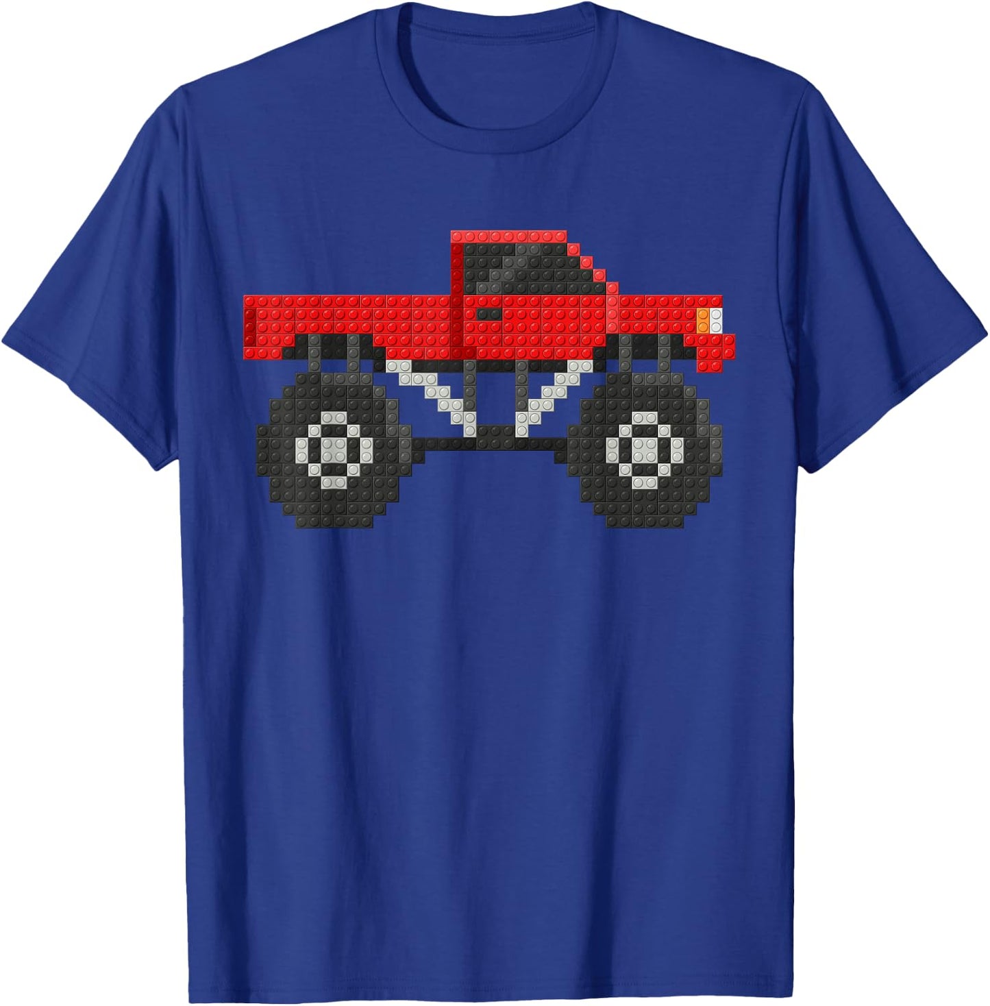 Monster Truck Kids Master Builder Building Blocks Bricks T-Shirt - T-Shirt | Royal