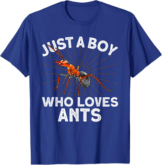 Cool Ant Boys Kids Ant Farm Entomology Ants Insect T-Shirt - T-Shirt | Royal