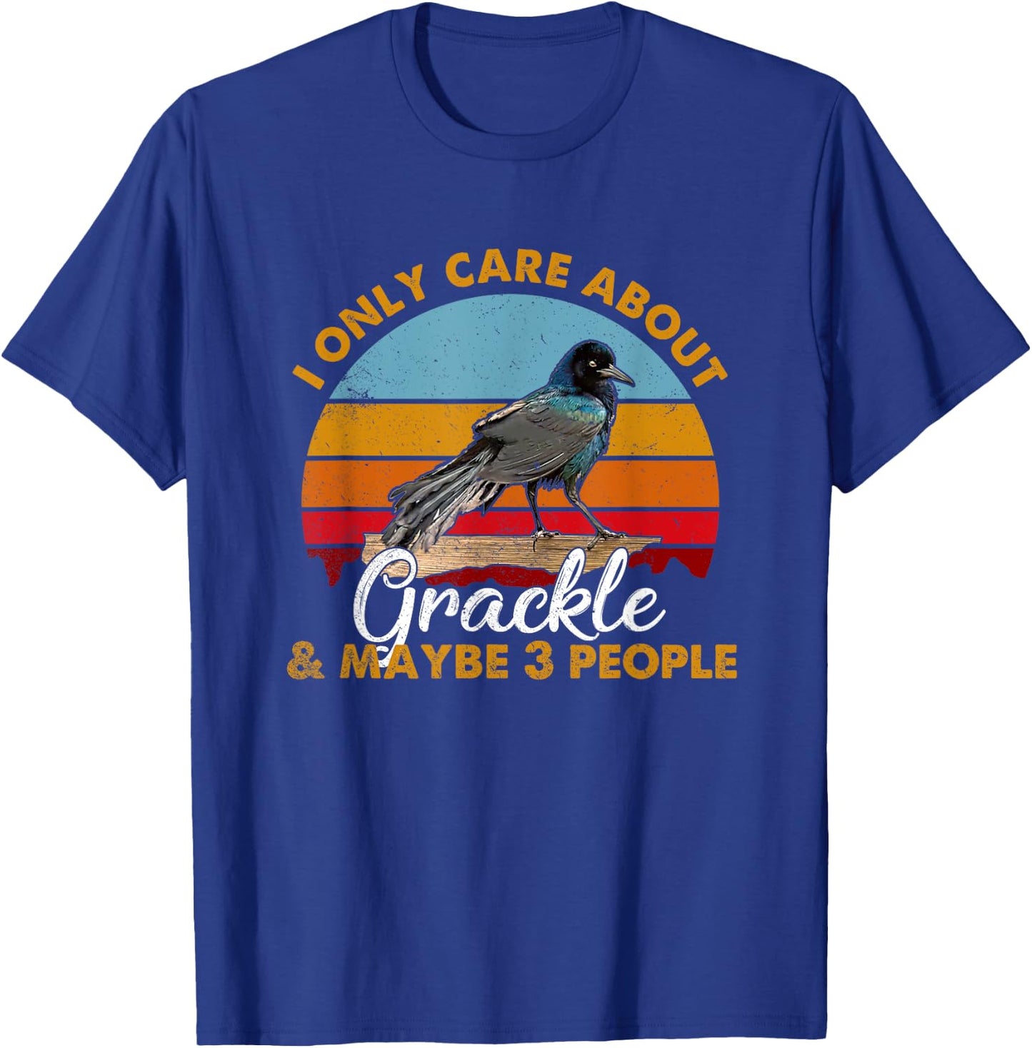 Retro Style Sunset Grackle T-Shirt - T-Shirt | Royal