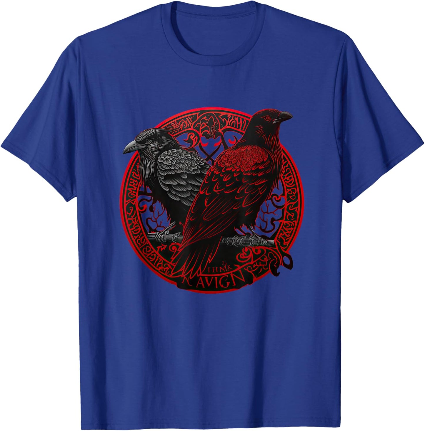 Scandinavian Odin Ravens T-Shirt - T-Shirt | Royal