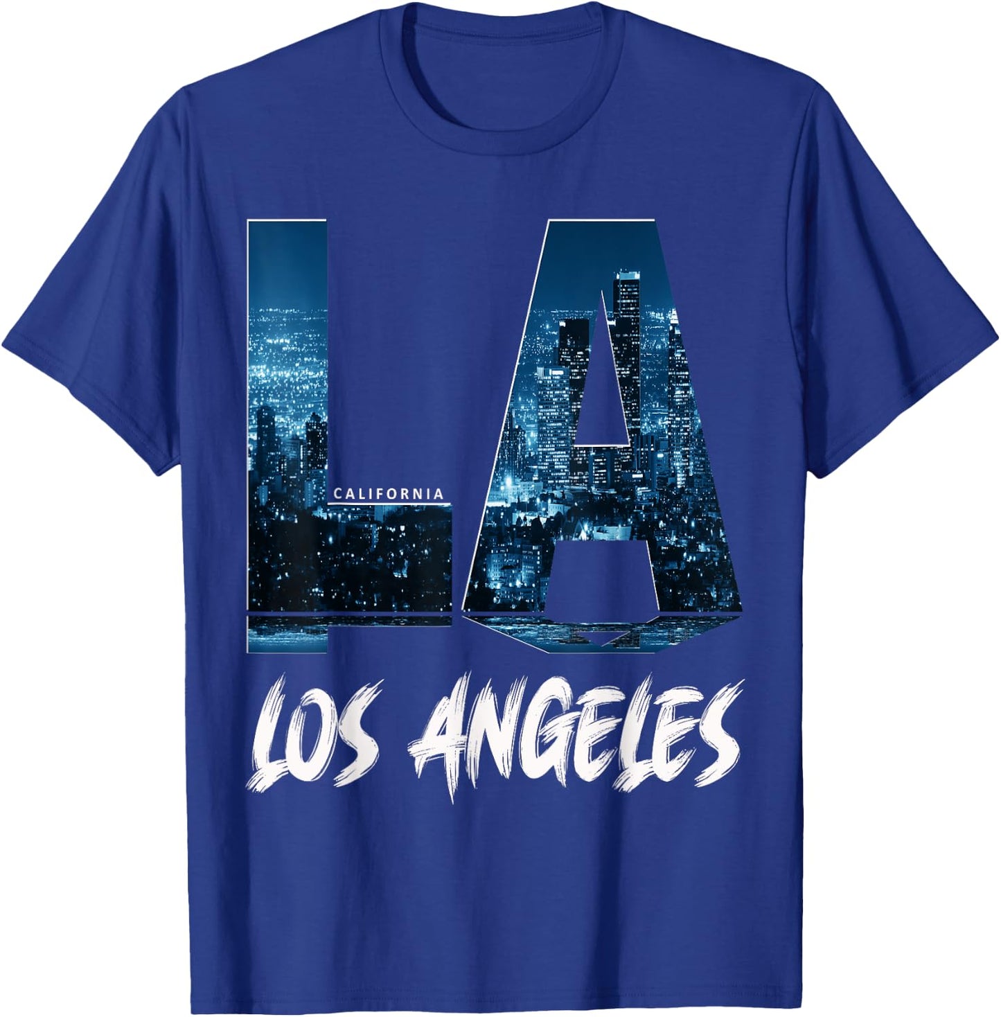 Men, Woman, Teenager L.A. Love Design Los Angeles City California T-Shirt - T-Shirt | Royal