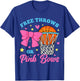 Free Throws or Pink Bows Pregnancy Pink Blue Gender Reveal T-Shirt - T-Shirt | Royal