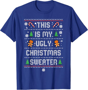 This Ugly Christmas Sweater Vintage Xmas Men Women Kids T-Shirt - T-Shirt | Royal