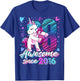 8 Years Old Flossing Unicorn Gifts 8th Birthday Girl Party T-Shirt - T-Shirt | Royal