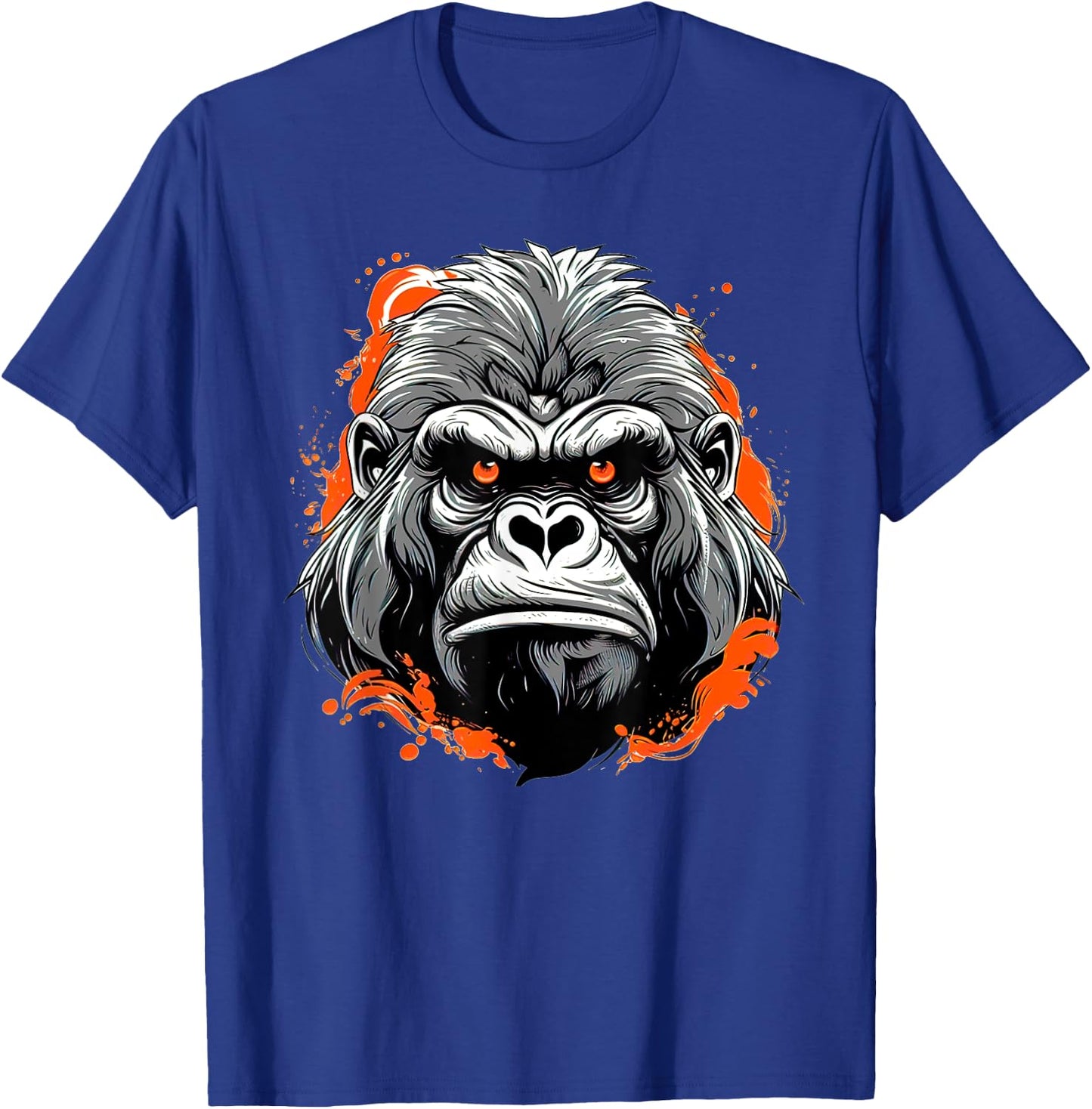 Mad gorilla Monkey ape face with a serious look T-Shirt - T-Shirt | Royal