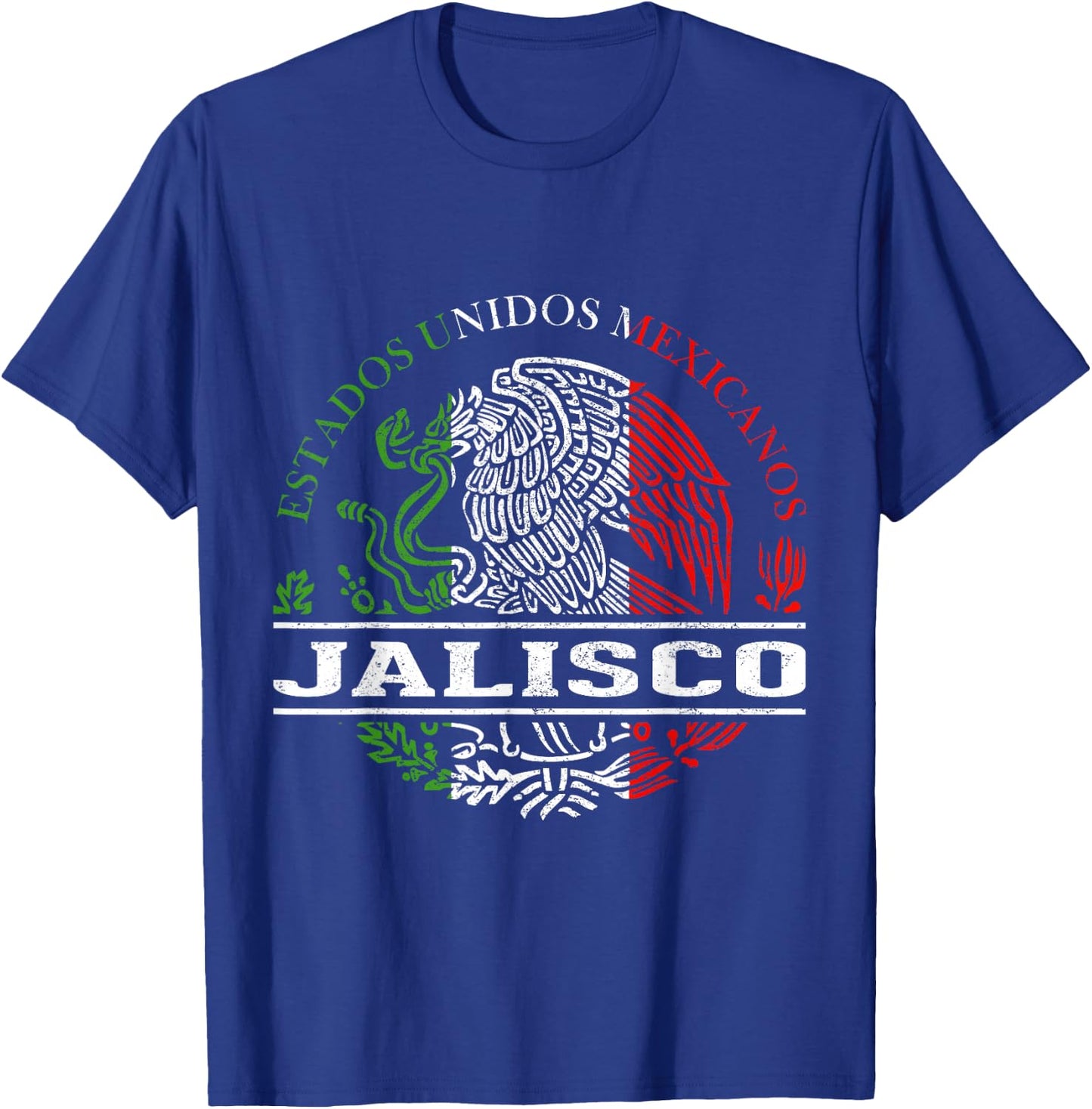Jalisco Mexican Flag Bandera Mexicana T-Shirt - T-Shirt | Royal