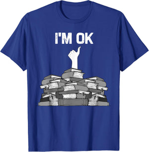 Funny Books Design Women Kids Avid Reader Bookworm T-Shirt - T-Shirt | Royal