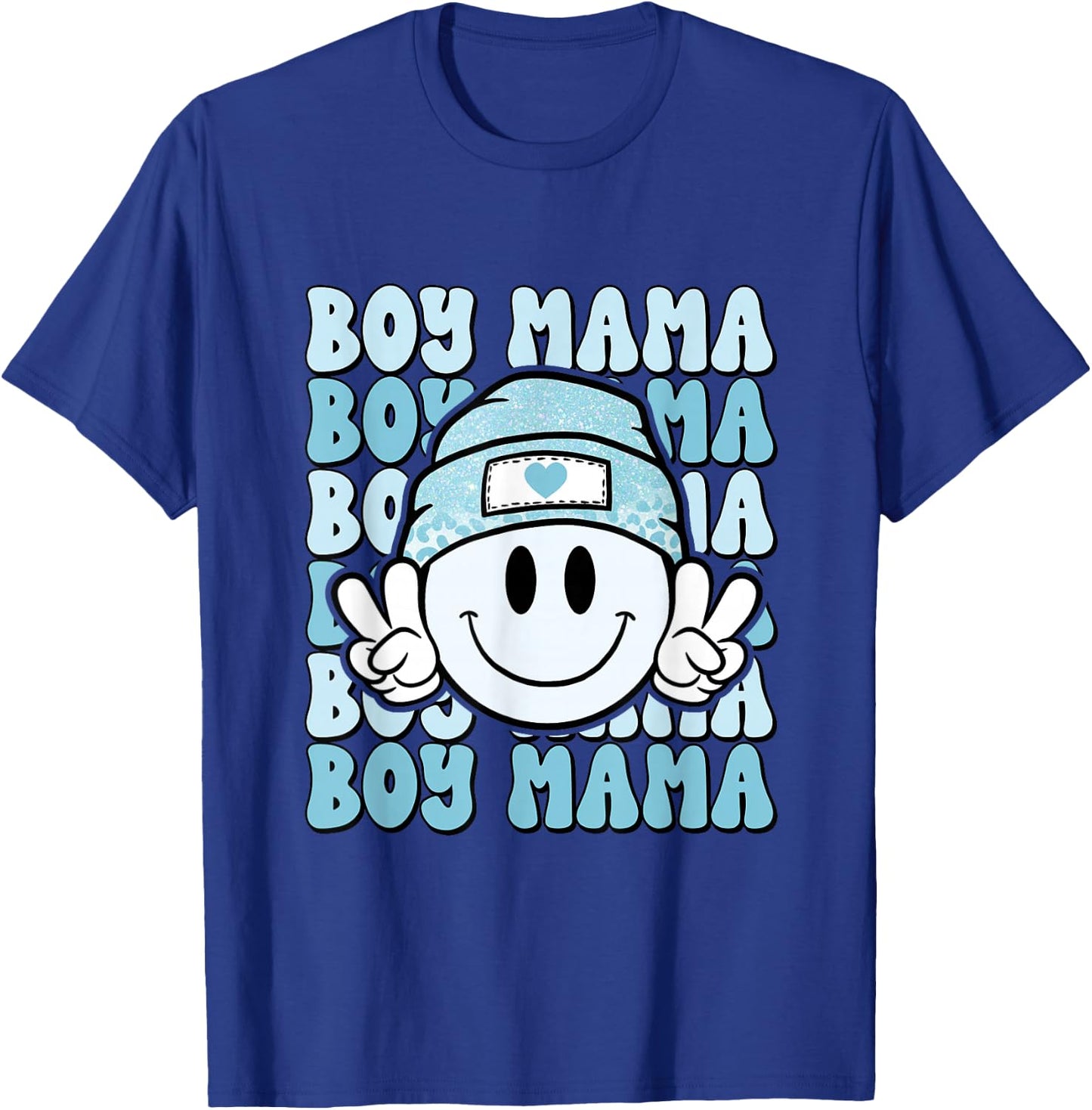 Boy Mama, Retro Gift Mother of Boys, Mom of Sons T-Shirt - T-Shirt | Royal