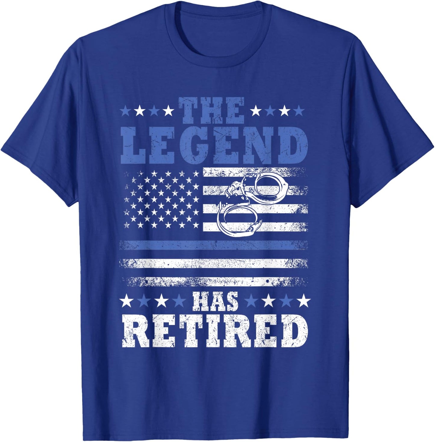 Humorous Retired Police Officer Law Enforcement Retirement T-Shirt - T-Shirt | Royal