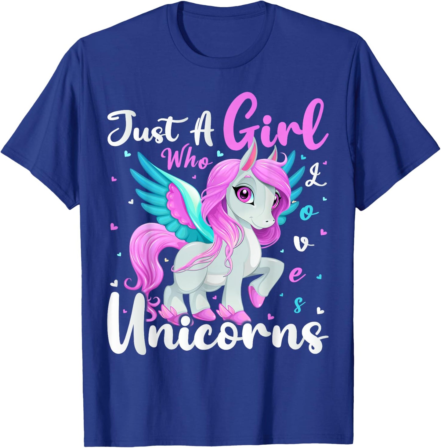 Unicorn Lover Just A Girl Who Loves Unicorns T-Shirt - T-Shirt | Royal