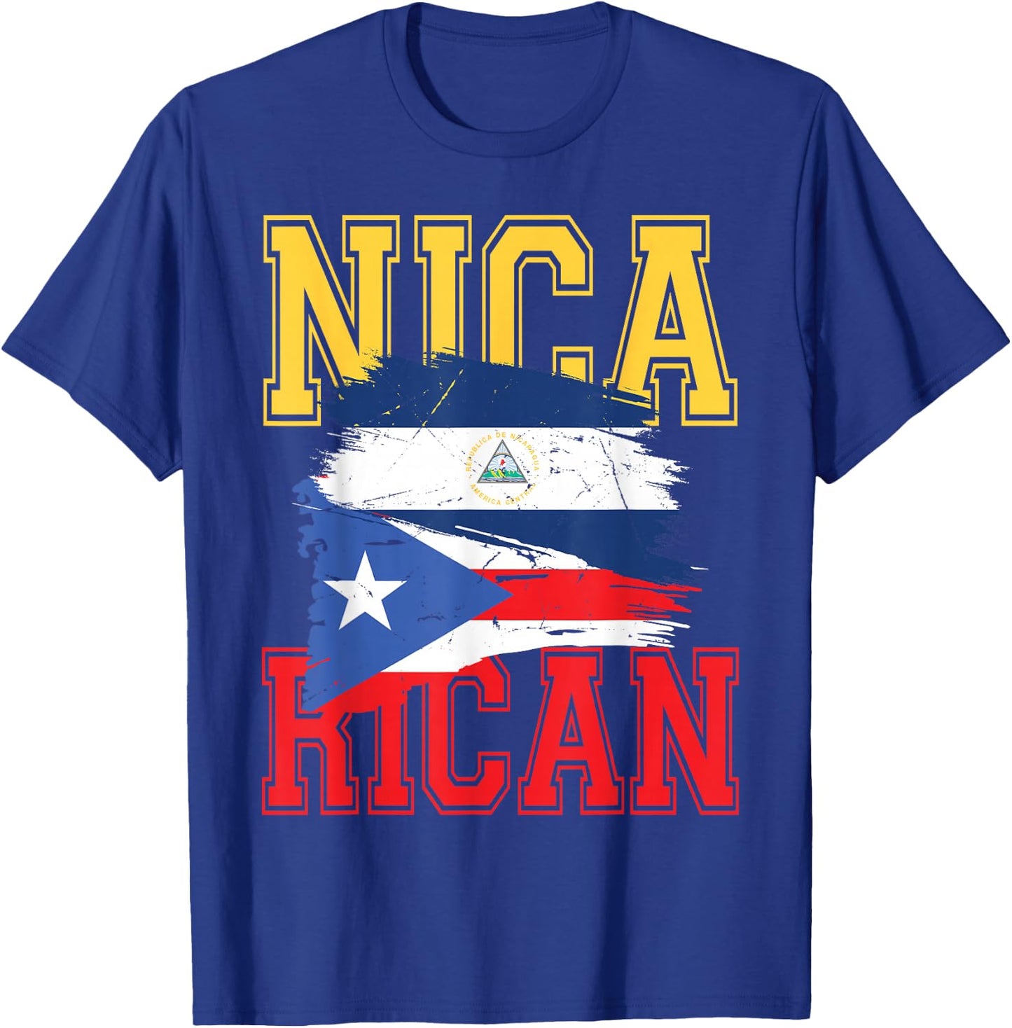 Nicaragua Nica Puerto Rico Boricua Nica Rican Puerto Rican T-Shirt - T-Shirt | Royal