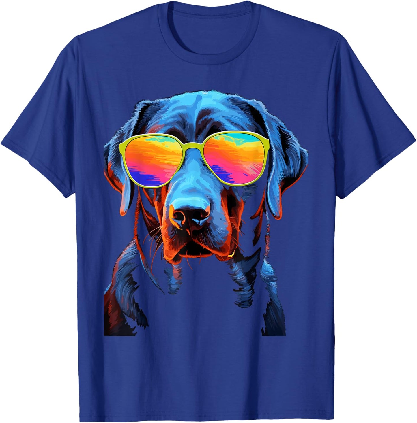 Labrador Retriever Dog with Sunglasses Women Kids T-Shirt - T-Shirt | Royal