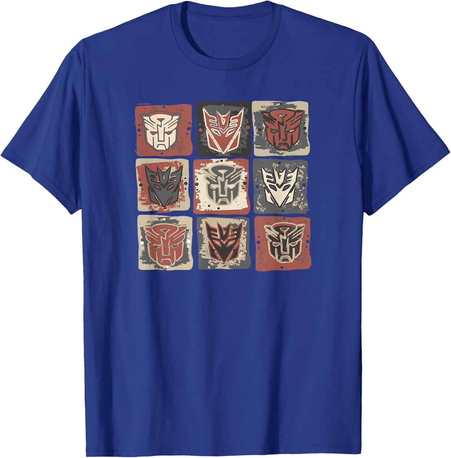 Transformers: Rise of the Beasts Emblems Distressed Collage T-Shirt - T-Shirt | Royal