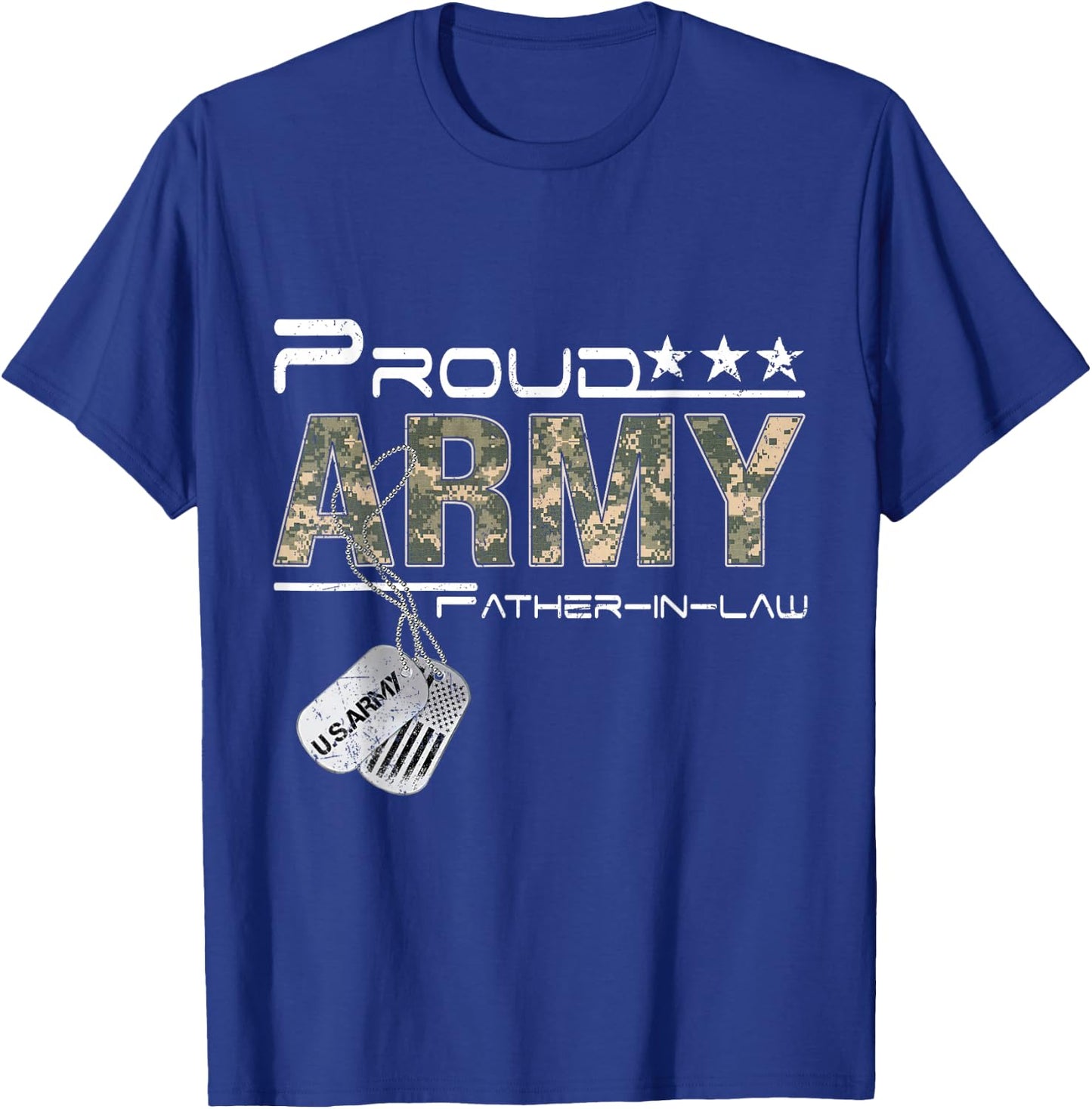 Proud Army Father-In-Law US Army Graduation Father-In-Law T-Shirt - T-Shirt | Royal