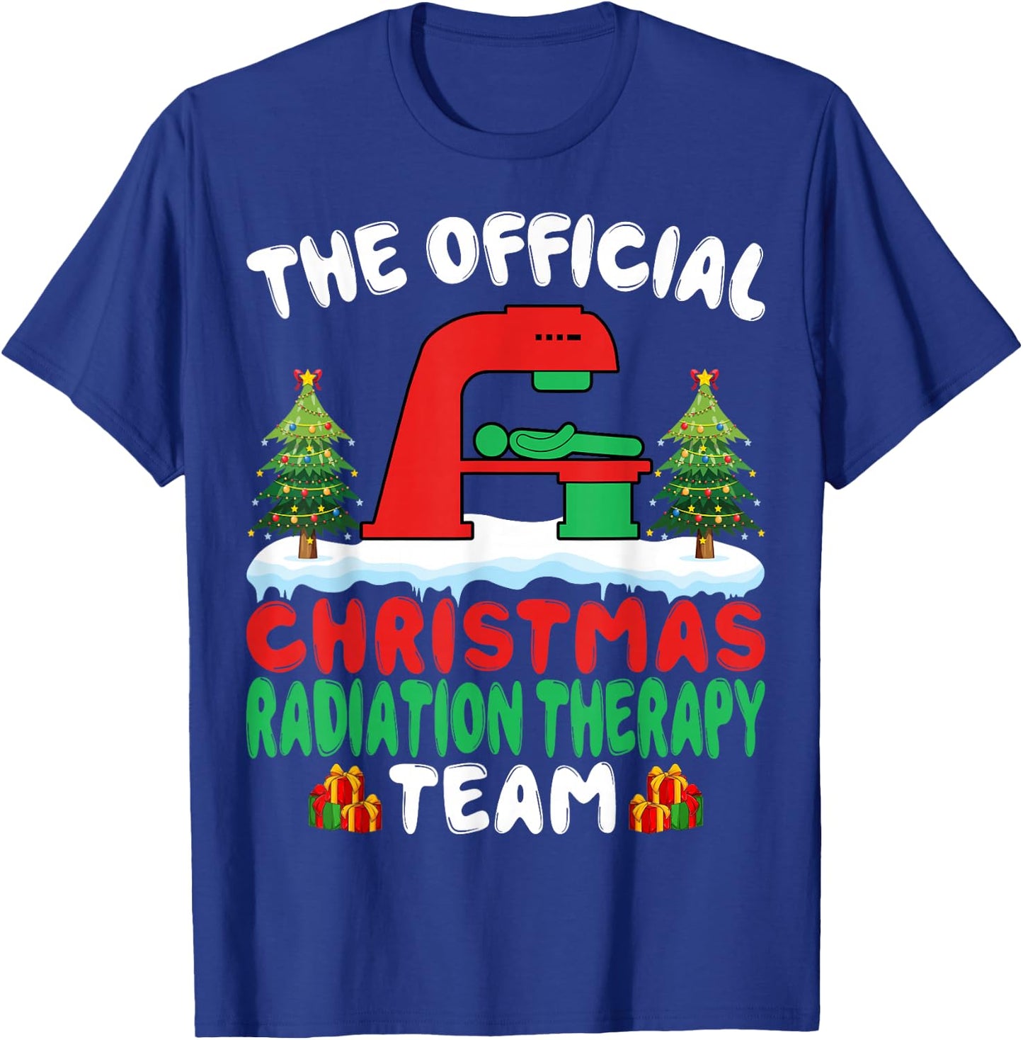 Xmas Radiation Therapy Team - Radiation Therapist Christmas T-Shirt - T-Shirt | Royal