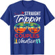 Straight Trippin Couples Vacation Travel Honeymoon Matching T-Shirt - T-Shirt | Royal