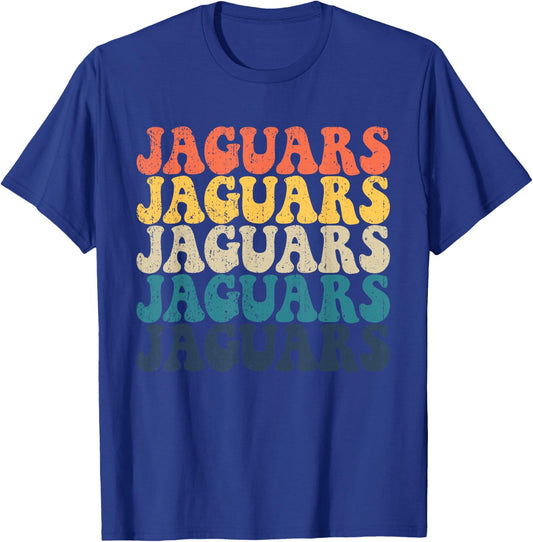 Jaguars High School Jaguars Sports Team Retro Jaguars T-Shirt - T-Shirt | Royal