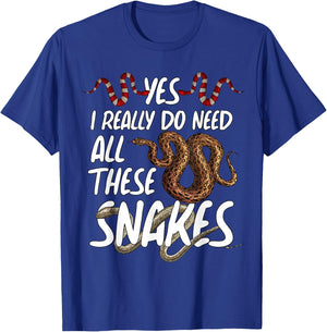 Funny Snake Designs Women Herpetology Reptile Lovers T-Shirt - T-Shirt | Royal
