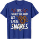 Funny Snake Designs Women Herpetology Reptile Lovers T-Shirt - T-Shirt | Royal