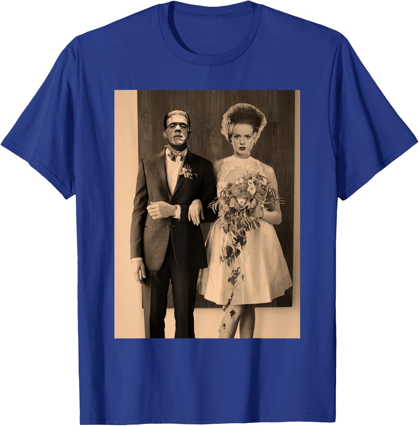 Dapper Frankenstein Wedding Day - Monster Halloween T-Shirt - T-Shirt | Royal