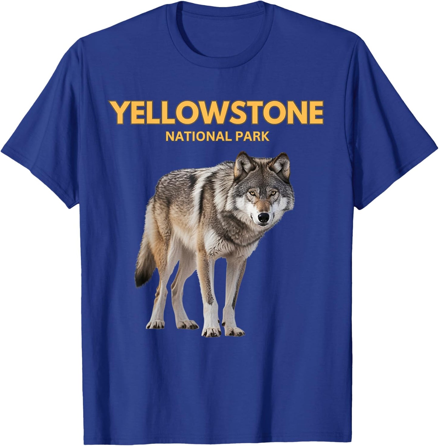 Yellowstone National Park Beautiful Wolf T-Shirt - T-Shirt | Royal