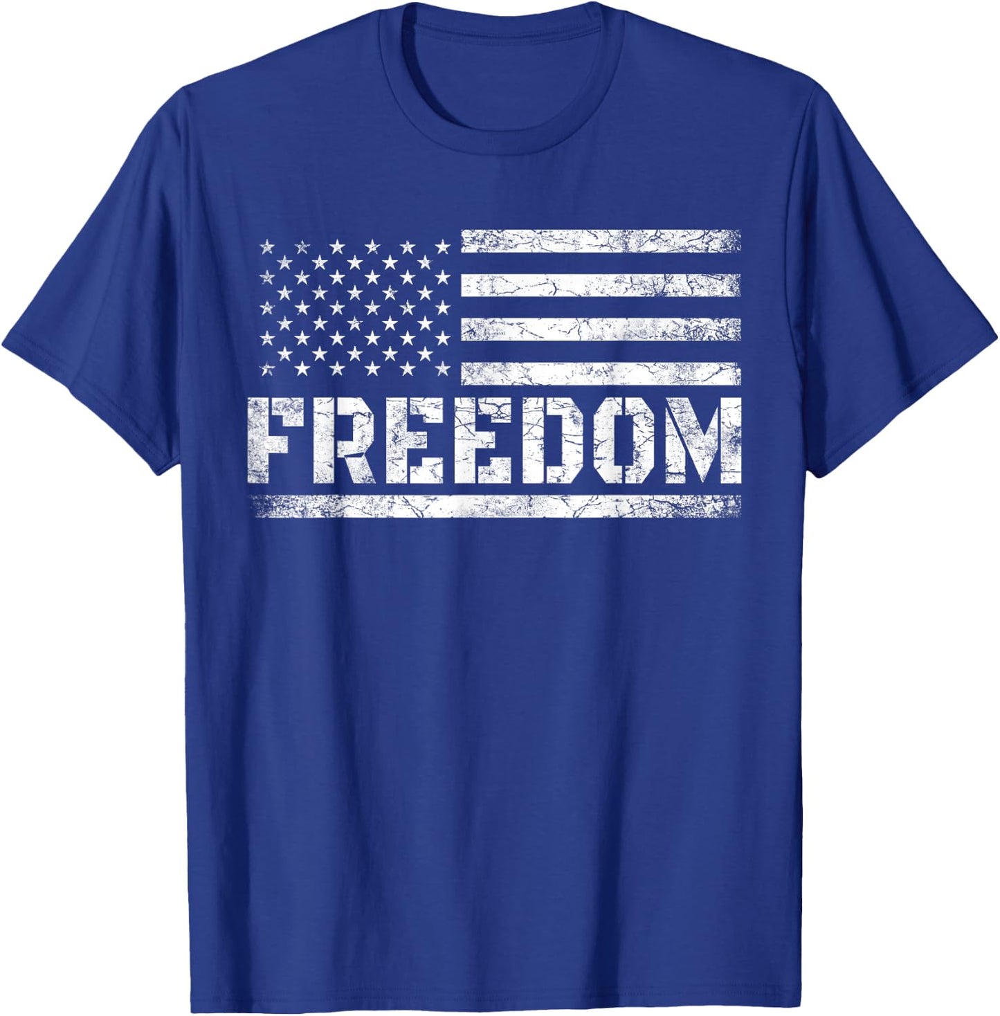 Freedom Top USA American Flag Top Freedom T-Shirt - T-Shirt | Royal