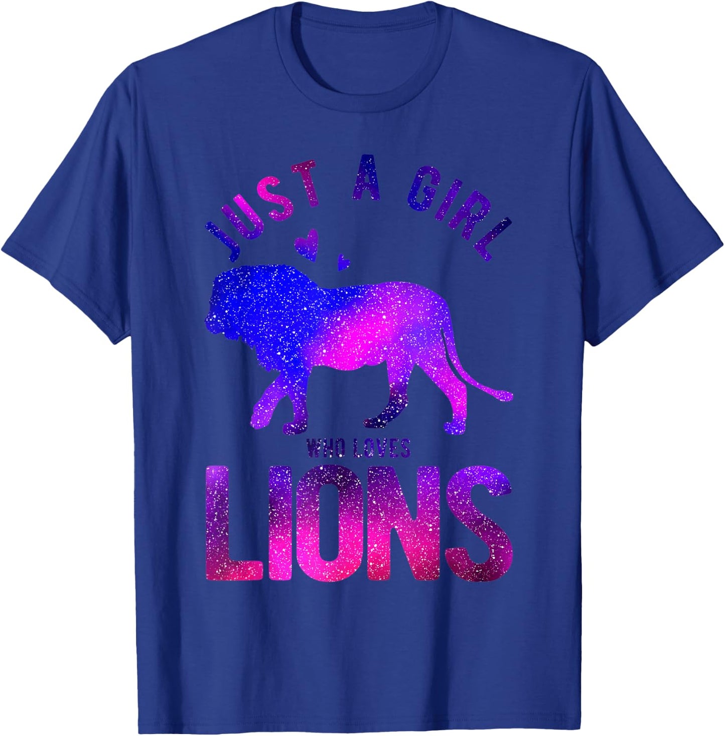 Just A Girl Who Loves Lion Lover Funny Lion Girl T-Shirt - T-Shirt | Royal