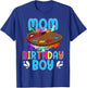 Mom of The Birthday Boy Kids Painting Art Paint Family T-Shirt - T-Shirt | Royal