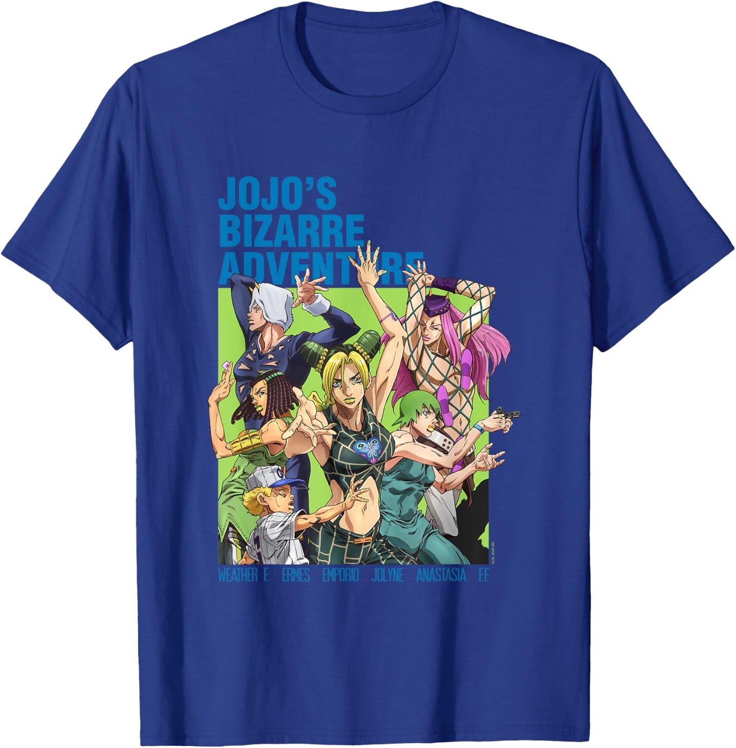 JoJo's Bizarre Adventure Part 6 Stone Ocean Group Pose Anime T-Shirt - T-Shirt | Royal