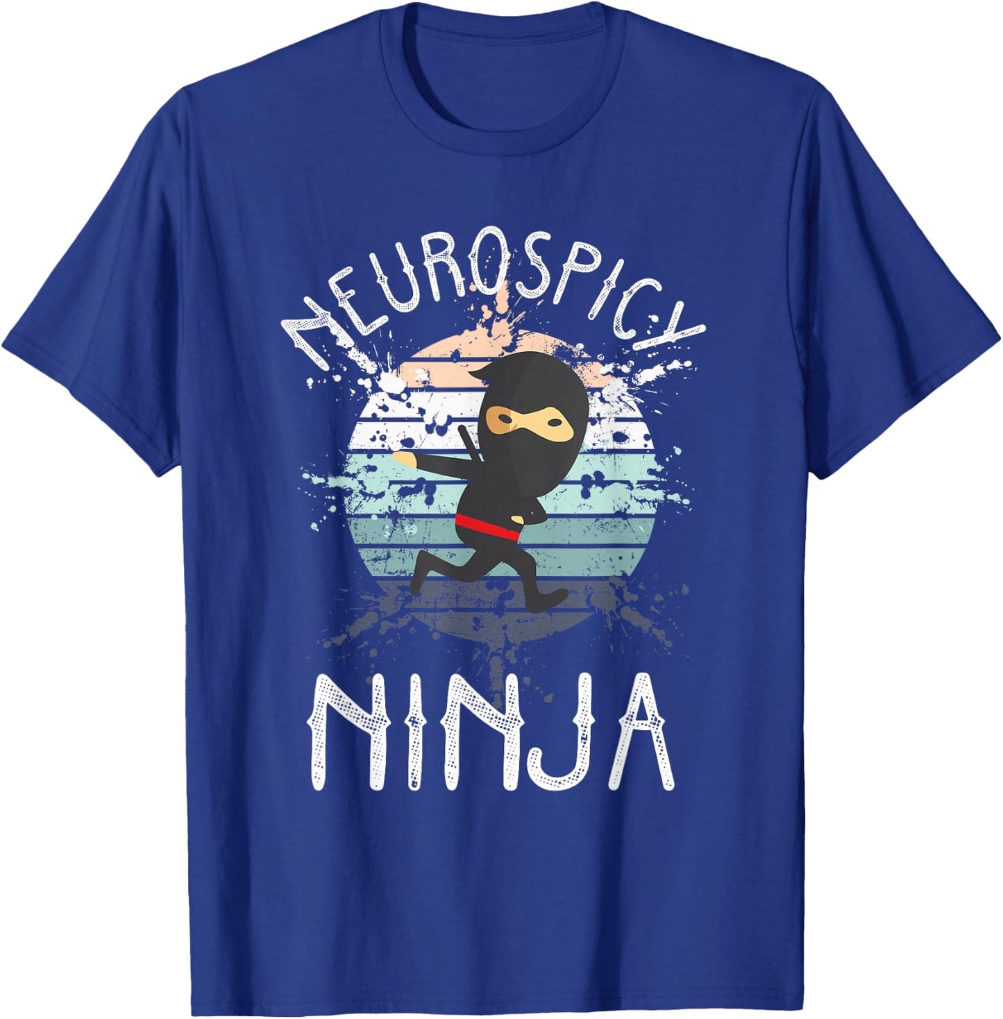 Neurospicy Ninja Autism Awareness Neurodiverse ADHD Kids ASD T-Shirt - T-Shirt | Royal