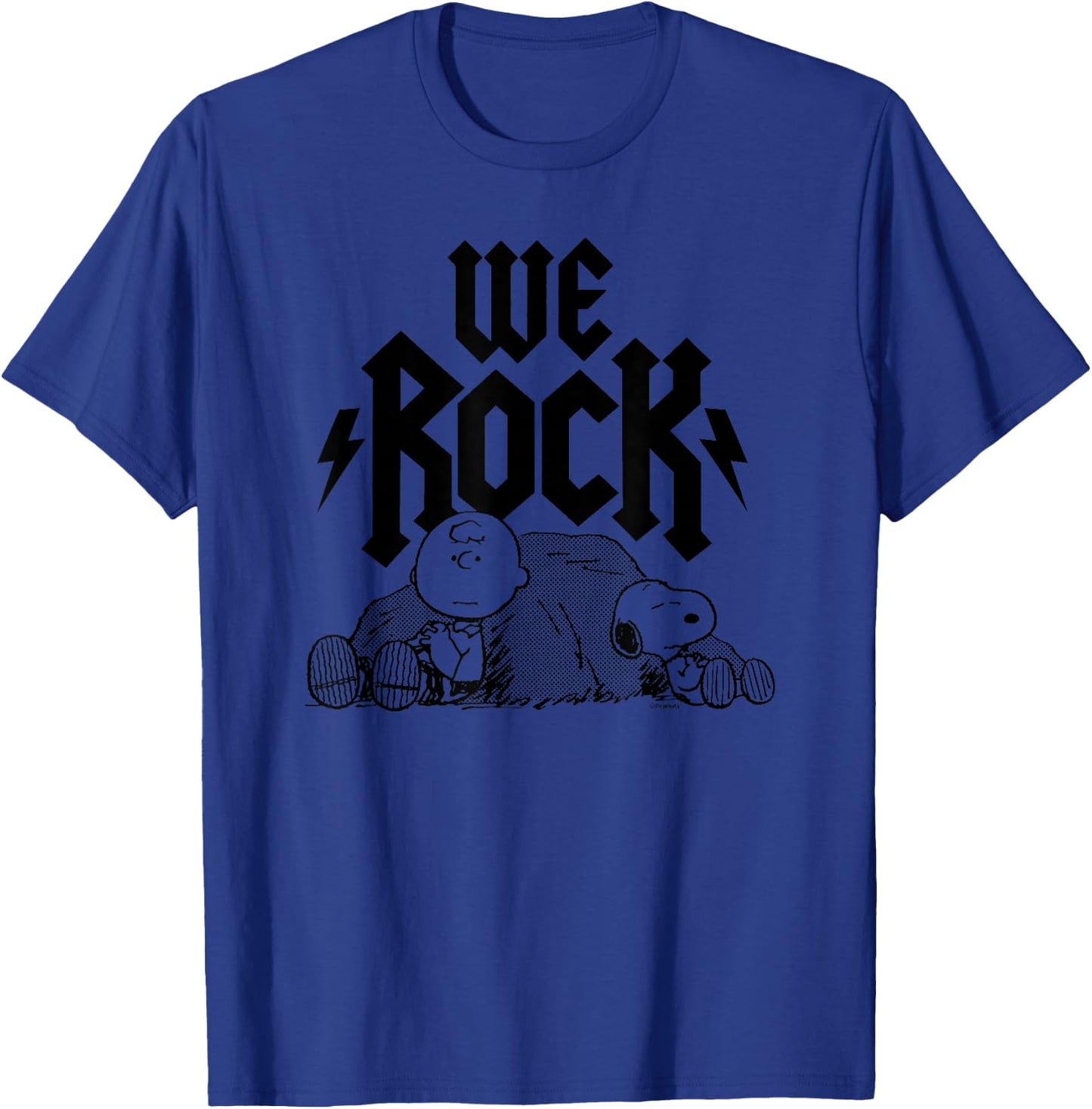 Peanuts - We Rock Charlie Brown and Snoopy T-Shirt - T-Shirt | Royal