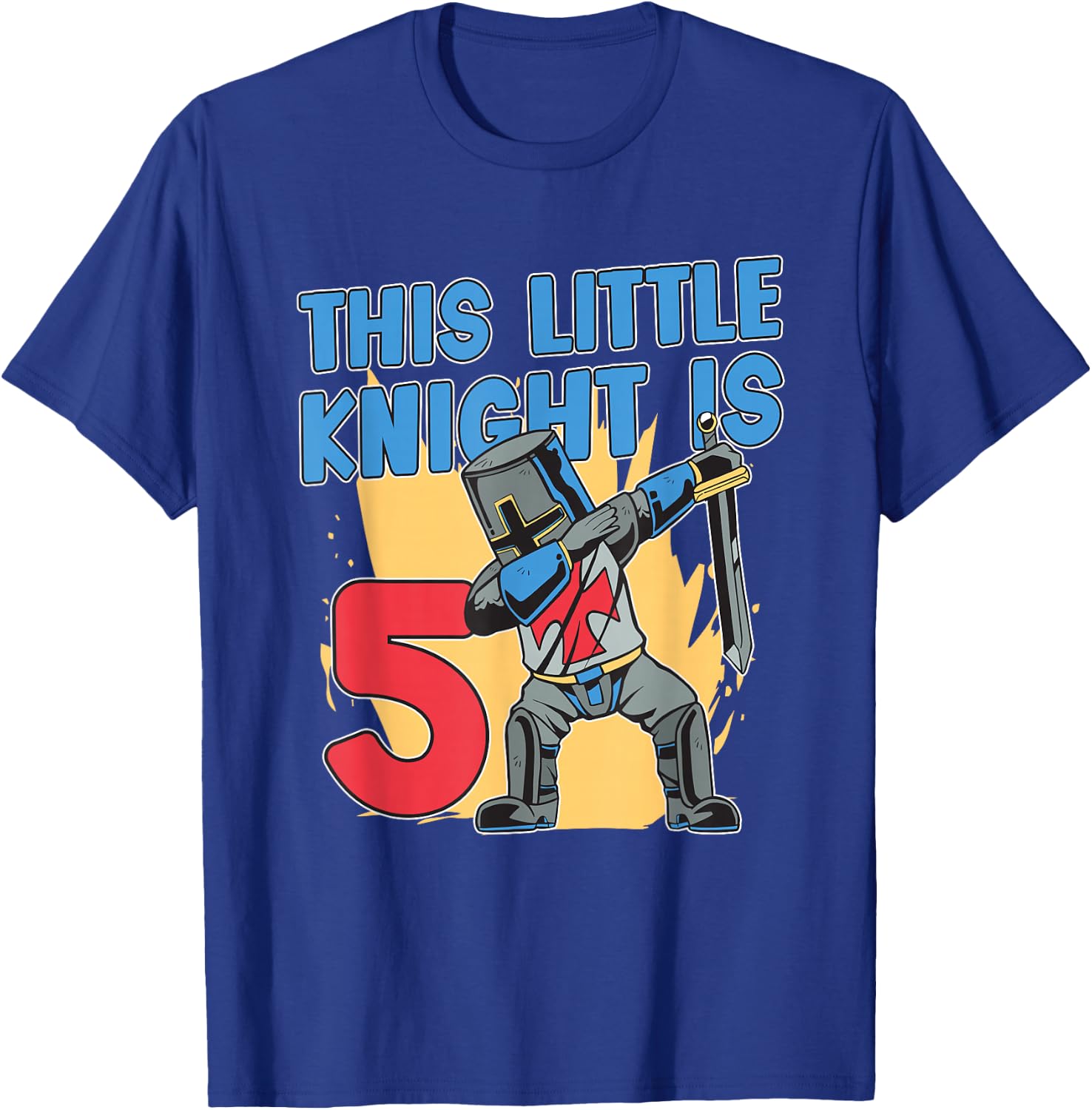 Knight Birthday Shirt For Boys 5th Knight Birthday Party T-Shirt - T-Shirt | Royal