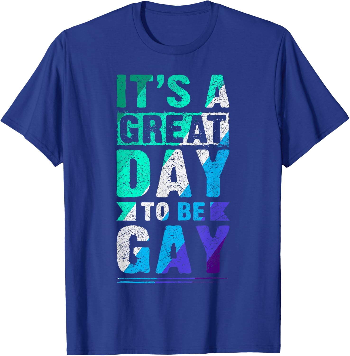 New Blue Gay Male MLM Pride Flag T-Shirt - T-Shirt | Royal