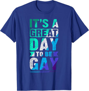 New Blue Gay Male MLM Pride Flag T-Shirt - T-Shirt | Royal