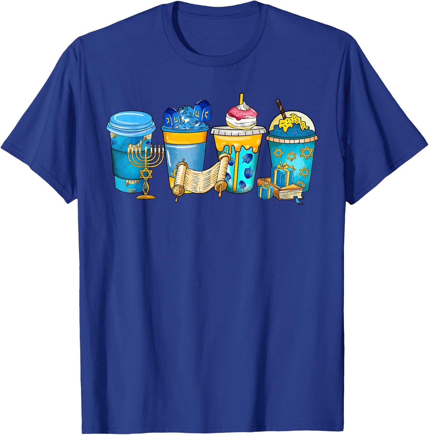 Happy Hanukkah 2022 Hakunnah Drink Menorah Hanukkah Coffee T-Shirt - T-Shirt | Royal