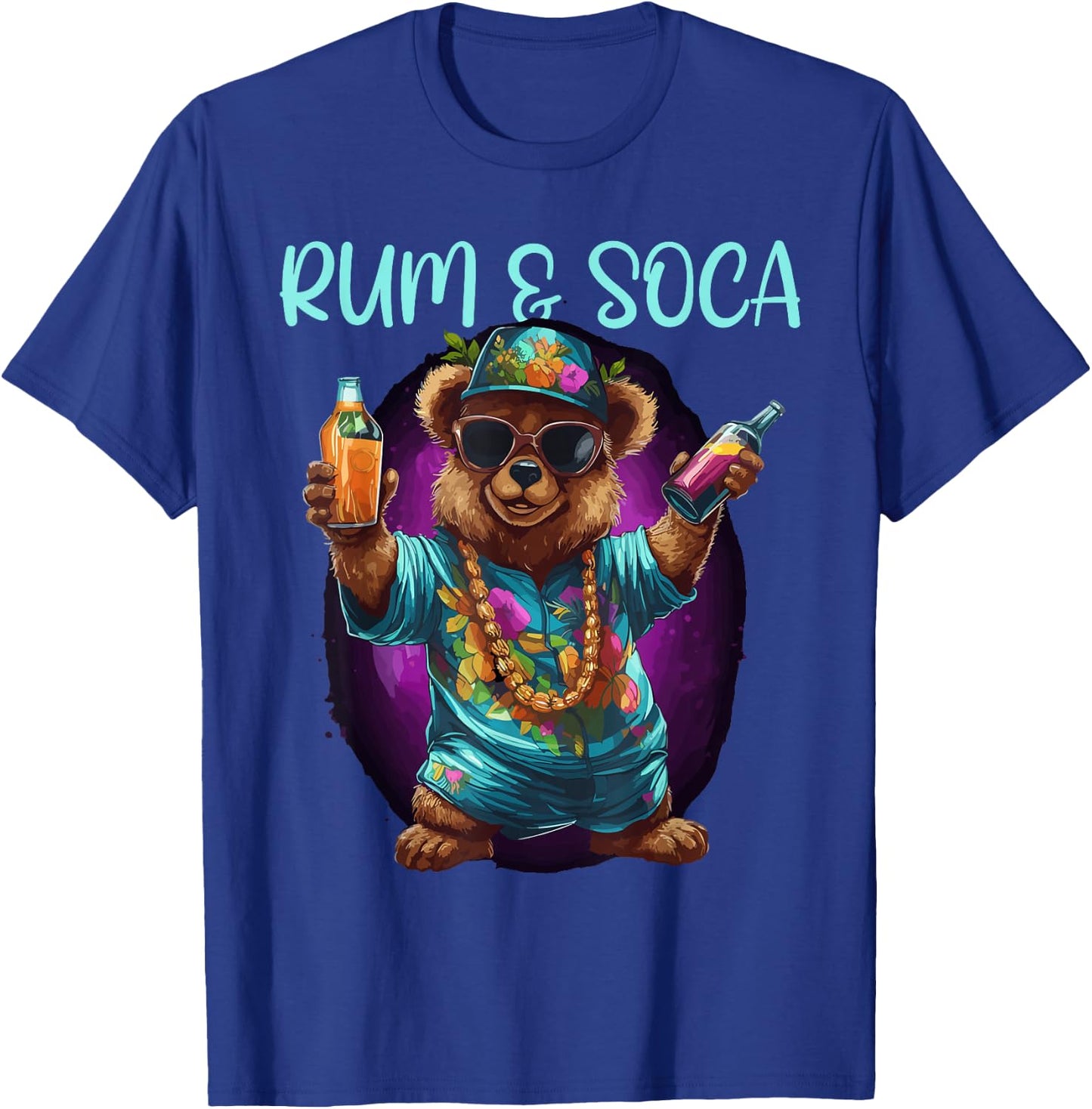 Rum And Soca, Soca Fans, Caribbean Carnival Party, Men T-Shirt - T-Shirt | Royal
