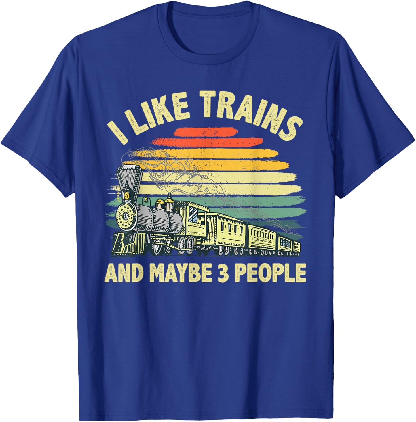 Cool Train Art Women Train Collector Railroad Worker Small T-Shirt - T-Shirt | Royal